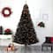 10ft. Pre-Lit Black Artificial Christmas Tree, Clear LED Lights